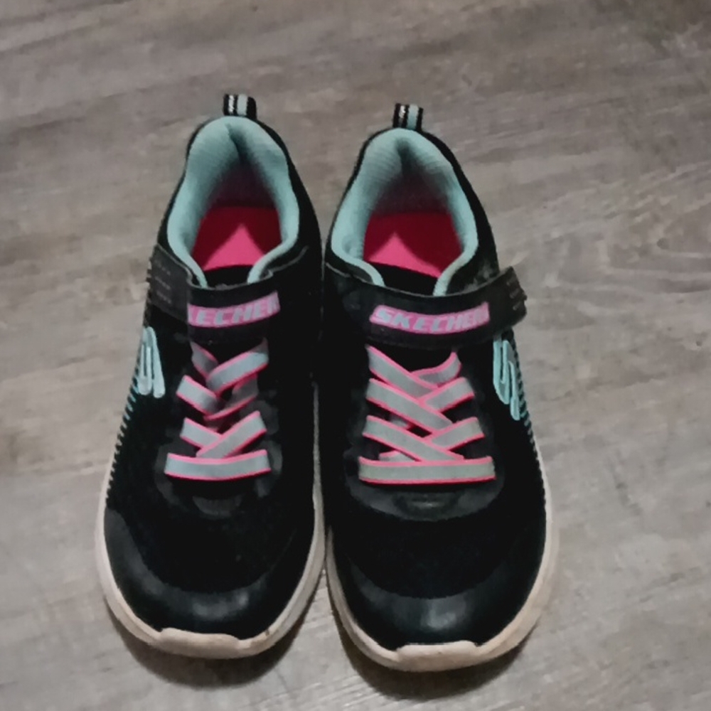 Skechers Kids' Black and Pink Sneakers